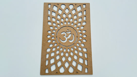 Om Symbol Wall Art – Sacred Geometry Wooden Design